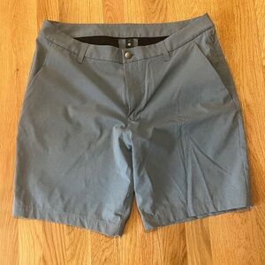 lululemon athletica Charcoal Flat Front Men Shorts